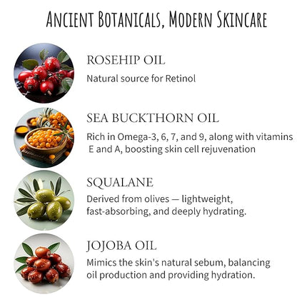 Civil Code Mesopotamian Face Oil – Organic Anti Aging Facial Oil for Women with Sea Buckthorn, Jojoba, Squalane & Lavender – Hydrating Skin Care for Dry Skin & Fine Lines – Natural Skincare 1oz