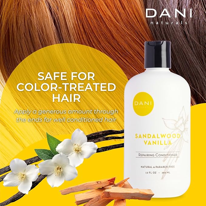 Naturals Conditioner – Sandalwood Vanilla, Strengthening & Thickening for Fuller-Looking Hair, Lightweight & Hydrating, Vegan & Color-Safe, 12 oz