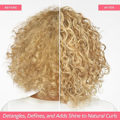 FUNCTION OF BEAUTY Curls With Benefits Detangle, Define & Shine Spray for Curly Hair, 7 oz Each (2-Pack) - Use as Detangler or Styler, With Coconut Oil, Vegan Squalane, & Castor Oil
