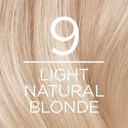 L'Oreal Paris Excellence Creme Permanent Triple Care Hair Color, 9 Light Natural Blonde, Gray Coverage For Up to 8 Weeks, All Hair Types, Pack of 1