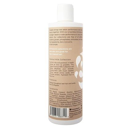 Purezero Coconut Milk Shampoo & Conditioner Set - 100% Vegan & Cruelty Free - Intense Hydration & Increase Shine - Zero Sulfates, Parabens, Dyes - Fight Dandruff & Frizz