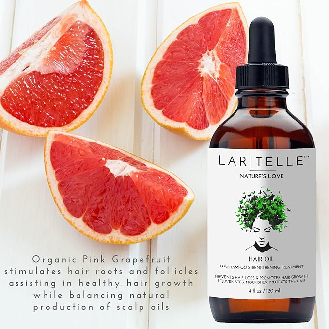 Organic Hair Growth Treatment – Nature’s Love – 4 oz – Botanical Oil Blend for Follicle Stimulation & Scalp Renewal – Made in USA