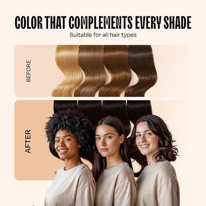 Overtone Color Depositing Semi-Permanent Hair Dye Conditioner - 8 oz For Natural & Color-Treated Hair, Moisturizing Shea Butter & Coconut Oil - Vegan & Cruelty-Free, Espresso Brown