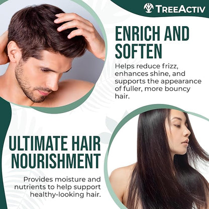 TreeActiv Hair Growth Daily Nourishing Spray with Biotin and Argan Oil - Fuller Hair for Women and Men, 8 fl oz, 2000+ Sprays