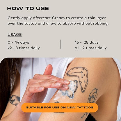 Stories & Ink Tattoo Care | AFTERCARE CREAM for fresh tattoos - Soothes Freshly Tattooed Skin, Visibly Calms Itchy or Irritated Skin, Fragrance-Free, Vegan & Cruelty-Free, 60 mL / 2 Fl Oz