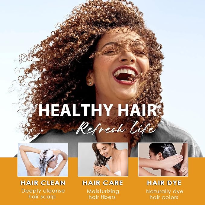 Black Hair Dye Shampoo 3-In-1, Instant Gray Hair Coverage in Minutes-Long Lasting Argan Oil Herbal Hair Color Shampoo champu con tinte para canas 500ml