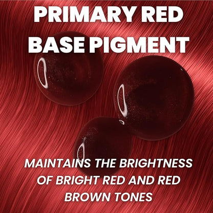 Red Hydrating Color Depositing Shampoo - Brighten & Tone Semi Permanent Hair Dye for Faded Color, Prevents Fade, Extends Color Service on Treated Hair, 8.5 Oz.