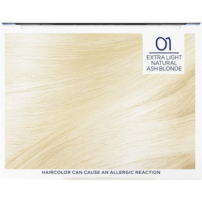 L'Oreal Paris Excellence Creme Permanent Triple Care Hair Color, 01 Extra Light Ash Blonde, Gray Coverage For Up to 8 Weeks, All Hair Types, Pack of 1