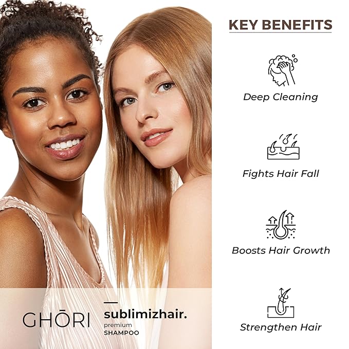 Sublimizhair Herbal Premium Shampoo & Conditioner for Silky Smooth Hair | Detangles, Strengthens Damaged Strands | Deep Hydration & Frizz Control, Nourishing | Sulphate-Free, 500ml/16.9 fl oz
