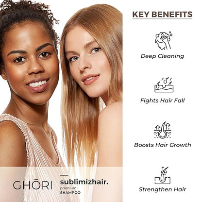 Sublimizhair Herbal Premium Shampoo & Conditioner for Silky Smooth Hair | Detangles, Strengthens Damaged Strands | Deep Hydration & Frizz Control, Nourishing | Sulphate-Free, 500ml/16.9 fl oz