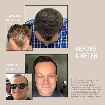 Keeps Hair Regrowth Treatment Mens Shampoo for Fuller, Thicker Looking Hair, 8 oz - Thinning and Hair Growth Shampoo for Men - DHT Blocker - Infused with Biotin, Caffeine, & Saw Palmetto