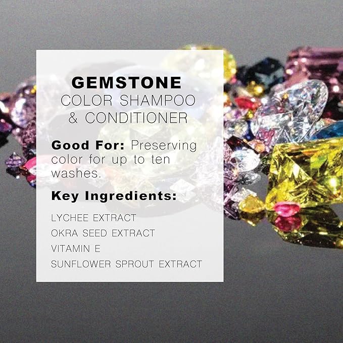 R+Co | Travel Sized | Gemstone Color Protection Shampoo and Conditioner Set for Preserving Color Treated Hair | Anti Frizz + Repairs + Nourishes | Vegan + Sulfate-Free | Set of 2