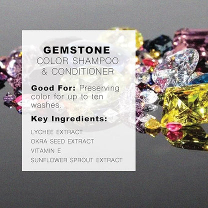 R+Co | Travel Sized | Gemstone Color Protection Shampoo and Conditioner Set for Preserving Color Treated Hair | Anti Frizz + Repairs + Nourishes | Vegan + Sulfate-Free | Set of 2
