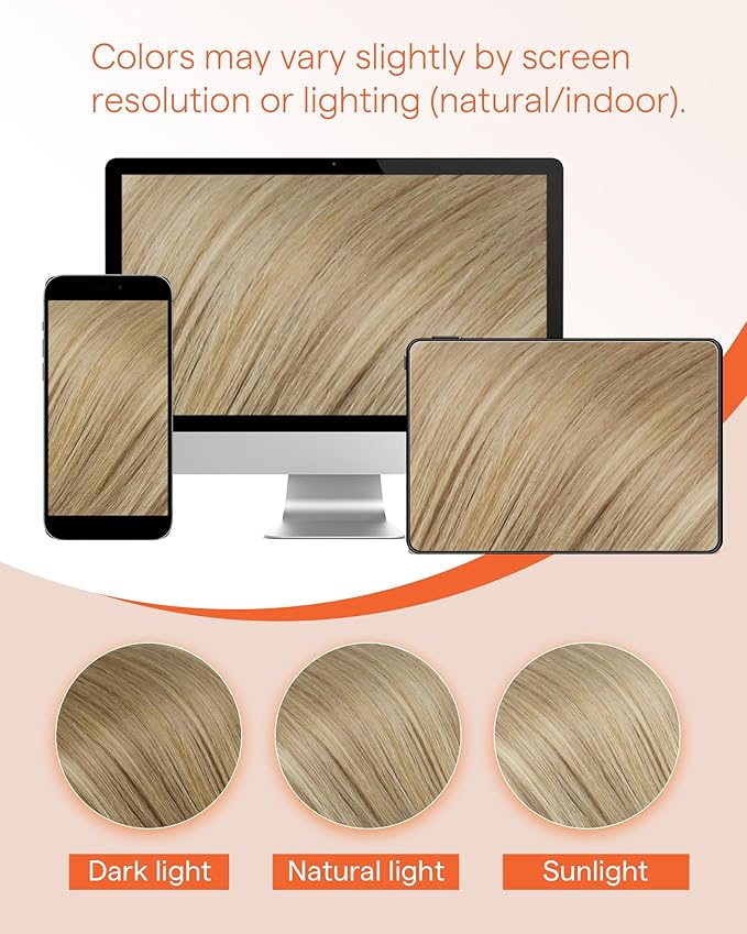 Sunny Hair Micro Link Hair Extensions Human Hair Sun-Kissed Glow,Soft Micro Link Hair Extensions Human Hair Golden Blonde Highlight Light Blonde,Upper Back 22inch 50g