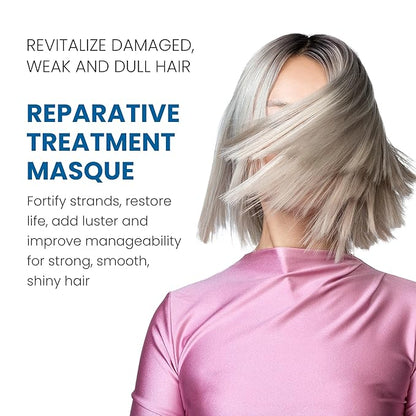 ALOXXI Repair Hair Mask for Color-Treated Hair Enriched with Keratin & Peptides, Deep Conditioning Treatment for Dull and Damaged Locks, 6.8 Fl Oz