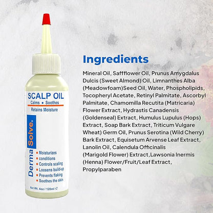 Dermasolve Psoriasis & Dandruff Oil, Dermatologist Approved for Flaky Scalp Relief