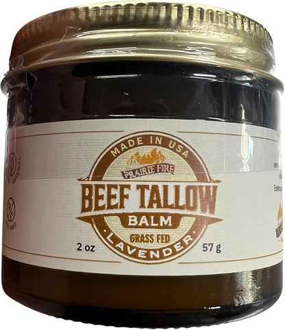 Beef Tallow Balm - 2 oz - Grown and Made in USA - Organic Grass Fed and Finished Tallow - Moisturizing Skin Care