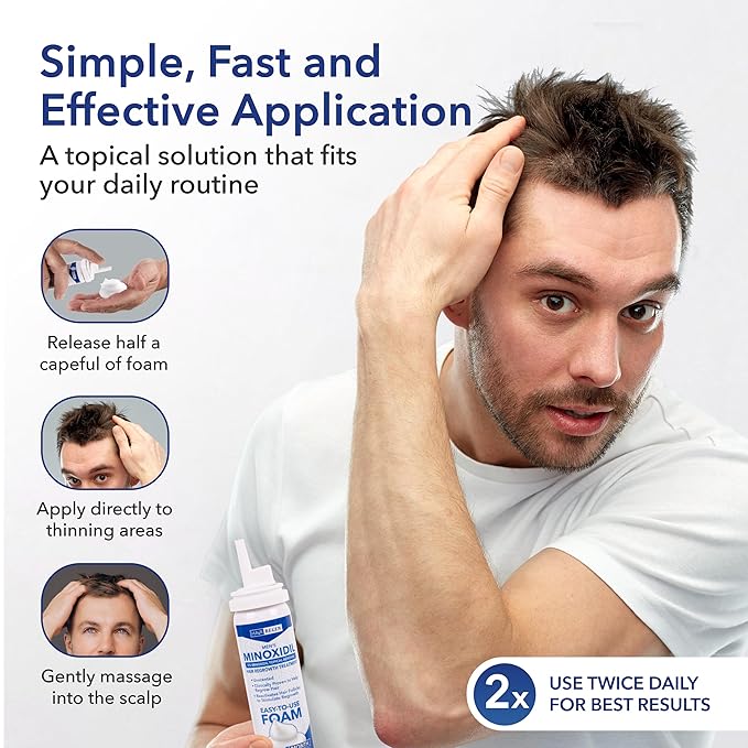 Men's Minoxidil Foam Hair-Regen Men’s 5% Minoxidil Foam 6-Month Supply for Hair Regrowth Minoxidil for Men
