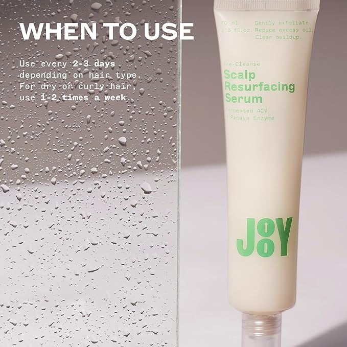 JooY Scalp Serum Duo | Soothing + Resurfacing Serum | Sensitive Scalp Relief + Pre-Cleanse Exfoliation | Niacinamide, Apple Cider Vinegar, Tea Tree, Salicylic Acid & Fermented Superfoods