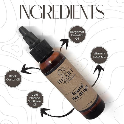 Essential Hair Oil for Fine Hair, Promotes Shine, Moisture & Scalp Balance – Ideal for Braids, Wash Days & Daily Use (2oz)