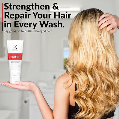Zealios Sport Clarifying Shampoo, 8 oz Squeeze Tube for Extremely Damaged Hair, Pool Hair Repair & Protector - Sulfate-Free, Moisturizing Chlorine & Salt Removal, Color-Safe, Citrus Scent for Swimmers