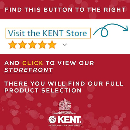 Kent CSGM 7.75" Classic Shine Medium Oval Cushion Straightening Brush and Hair Detangler - Soft White Boar Bristle Hair Brush - Shine Hair Brush and Scalp Scrubber for Mid-Length Fine or Thinning Hair