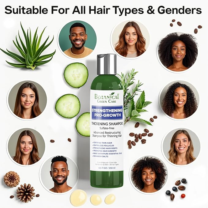Strengthening & Volumizing Pro-Growth Shampoo Thinning Hair, Made in USA