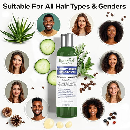 Strengthening & Volumizing Pro-Growth Shampoo Thinning Hair, Made in USA