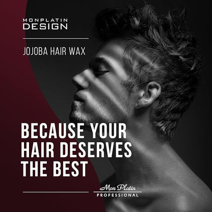 Mon Platin Professional Hair Styling Wax - Jojoba Crystal High Sheen, Strong Hold for Men & Women, Daily Use Hair Creme with Grapefruit Scent - 250 ml