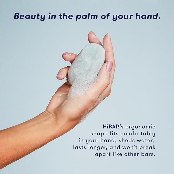 HiBAR - Moisturize Fragrance-Free Shampoo & Conditioner Set - For Dry, Frizzy Hair -Nourish & Hydrate -Coconut Oil & Vitamin B5 -Plastic, Soap, Paraben & Sulfate-Free -Color Safe & Vegan -2 Solid Bars