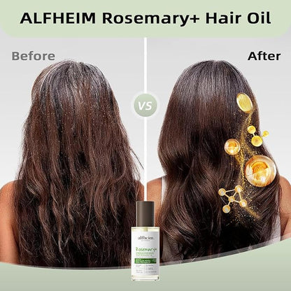 Rosemary+ Pre-Wash Hair Treatment Oil | Botanical Blend with Castor & Grape Seed Oils | Scalp Nourishment & Hair Protection | Lightweight, Non-Greasy | For Dry Scalp, Thinning Hair & Breakage | 100ml