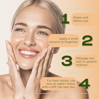 InstaNatural Retinol Serum for Face with 2.5% Retinol, Bakuchiol, Hyaluronic Acid & Squalane | Smoothing Serum for Even-Toned, Youthful-Looking Skin – 1 Fl Oz