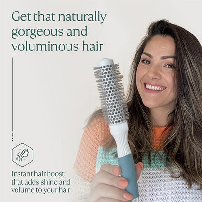 Small Round Brush for Precise Styling and Manageable Blowouts (0.75 inch) - Salon-Quality Tool for Wet or Dry Hair (Not Electrical)