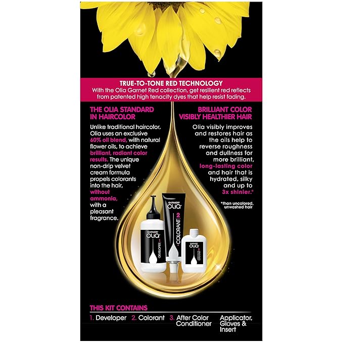 Garnier Olia Ammonia Free Hair Color [5.60] Medium Garnet Red 1 ea