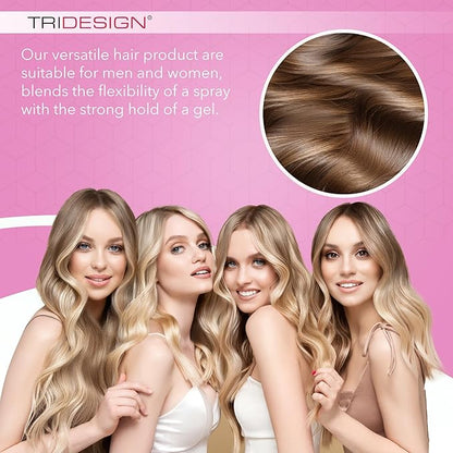 TRI Design Aerogel Hairspray - Strong Hold Hair Finishing Spray for Volumizing & Control, Flexible Styling for All Hair Types, Non-Sticky and Scented - For Women and Men - Pack of 6 (10.5 Oz)