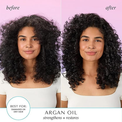 HASK Argan Oil Repairing Shampoo + Conditioner Set | Color Safe, Sulfate-Free, Paraben-Free, Gluten-Free, Cruelty-Free, For All Hair Types