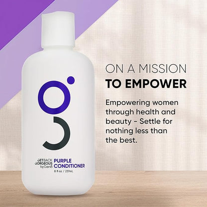 GBG Purple Conditioner for Blonde Hair - Hair Toner for Bleached, Grey & Blonde, Conditions & Neutralizes Brassy Hair in 3 Minutes - Hair Mask for Soft, Shiny & Silky Hair for Women & Men, 8 Oz