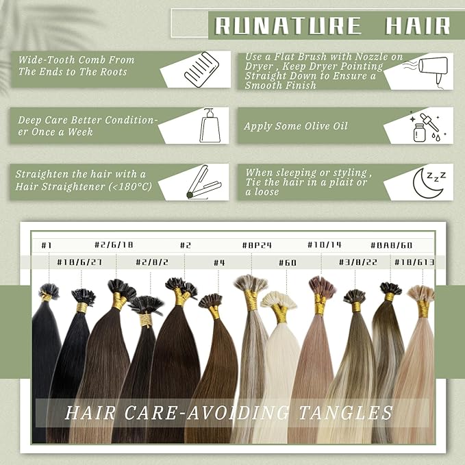 RUNATURE U Tip Hair Extensions Human Hair, Balayage Real Keratin Tip Extensions for Short Hair, Silky Remy Natural Hair, Hot Fusion Heat Resistant, 12 Inch 40g 50strands #3/8/22 Brown to Blonde