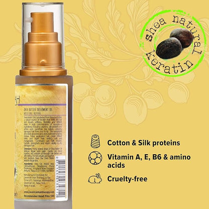 Hair Oil with Shea Butter for Frizzy, Dry & Damaged Hair, Hydrating Keratin Treatment Oil, 1.69oz/50ml