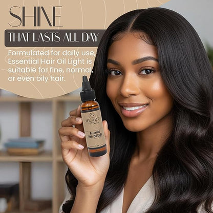Essential Hair Oil for Fine Hair, Promotes Shine, Moisture & Scalp Balance – Ideal for Braids, Wash Days & Daily Use (1oz)