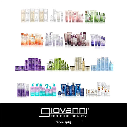 GIOVANNI 2chic Ultra-Luxurious Leave-In Conditioning & Styling Elixir - Smoothing Hair Cream for Curly & Wavy Hair, Enriched with Aloe Vera, Paraben Free, Color Safe - Cherry Blossom & Rose Petal, 4oz