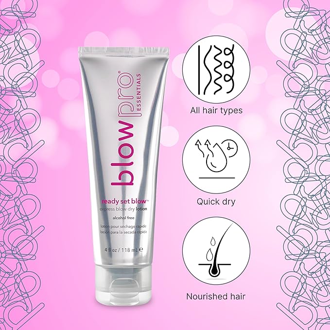 blowpro Ready Set Blow Express Blow Dry Lotion, Delivers an Easier Faster Blow Dry, Plumps and Shapes your Hair for Noticeable Body,Smoothes Cuticle, Locks out Humidity and Eliminates Frizz