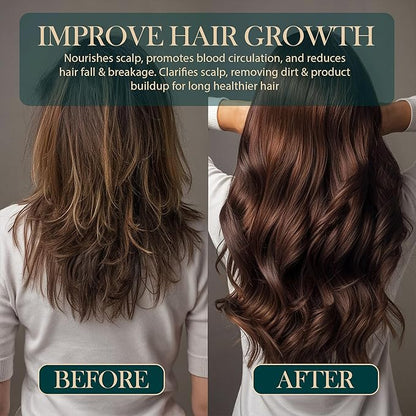 Pre Wash Hair Oil – USDA Certified Organic Scalp Oil Hair Growth Treatment with Rosemary & Biotin, Pre-Shampoo Serum for Thinning Hair & Hair Loss – 2 Fl Oz