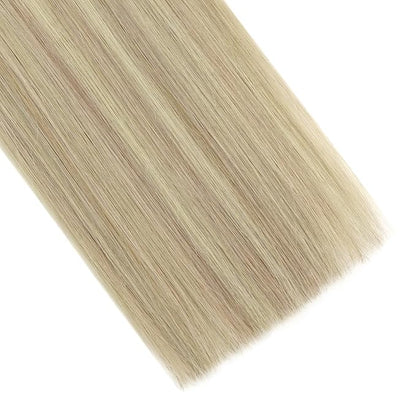 YoungSee Itip Human Hair Extensions Ombre Itips Hair Extensions Human Hair Balayage Blonde with Platinum Blonde Tip Extensions 22In 50g 50s Invisible Hair Extension I Tip Non Damaging Hair Extension