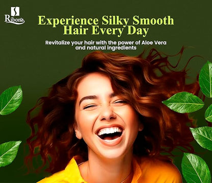 Ribon's Conditioner 450ml - Nourishing Hair Conditioner for Women, Moisturizing & Detangling, Prevents Hair Loss, 100% Natural, Floral Scent, Sulfate & Paraben-Free, Hair Care Treatment with aloe vera