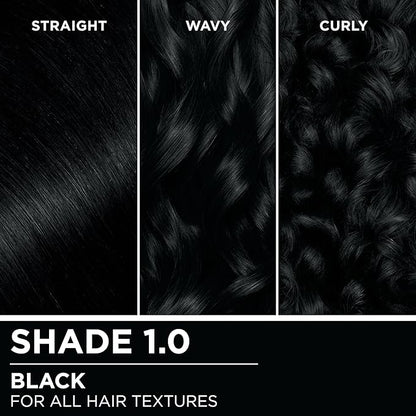 Garnier Hair Color Olia Ammonia-Free Brilliant Color Oil-Rich Permanent Hair Dye, 1.0 Black, 2 Count (Packaging May Vary)