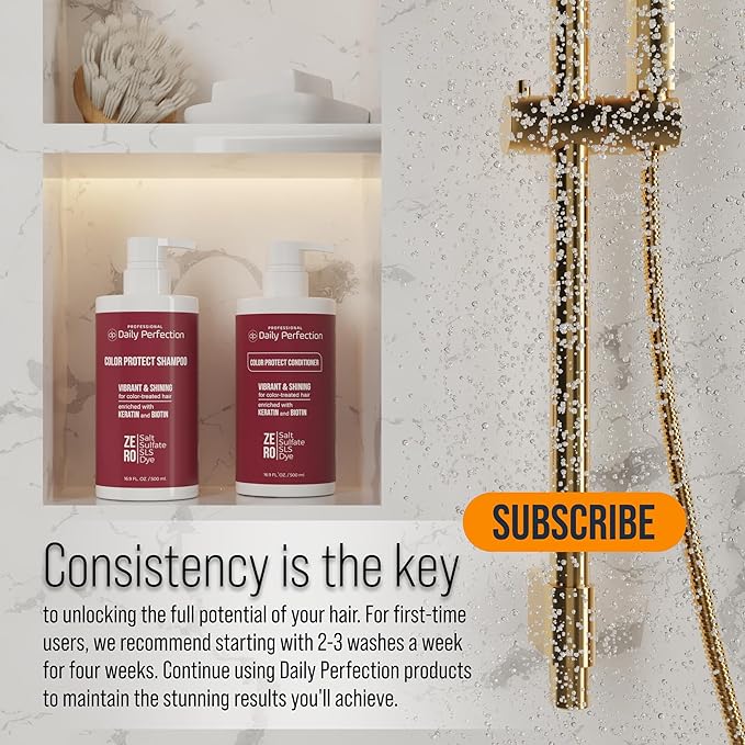 (dp) Color Protect Shampoo & Conditioner – Maintain & Enhance Color-Treated Hair – Clean + Salon-Grade Formula with Biotin & Keratin