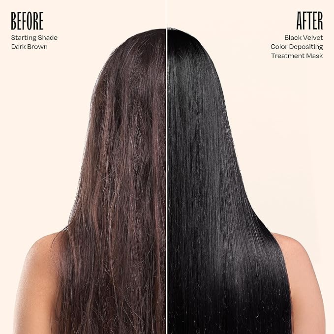 Overtone Color Depositing Semi-Permanent Hair Dye Conditioner - 8 oz For Natural & Color-Treated Hair, Moisturizing Shea Butter & Coconut Oil - Vegan & Cruelty-Free, Rich Velvet is now Black Velvet