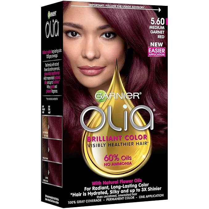 Garnier Olia Ammonia Free Hair Color [5.60] Medium Garnet Red 1 ea