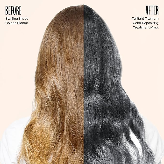 Overtone Color Depositing Semi-Permanent Hair Dye Conditioner - 8 oz Natural & Color-Treated Hair, Moisturizing Shea Butter & Coconut Oil - Vegan & Cruelty-Free, Extreme Silver now Twilight Titanium